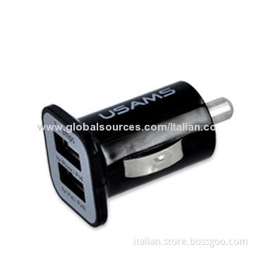Dual Ports 3.1A Car Charger, 1,000mA Rated Output Current, CE and RoHS Marks